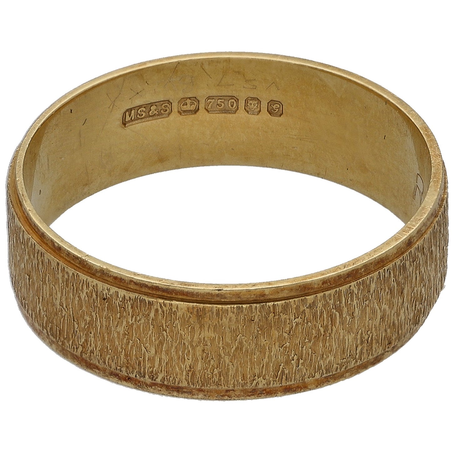 18ct Gold Plain Wedding Ring Size P