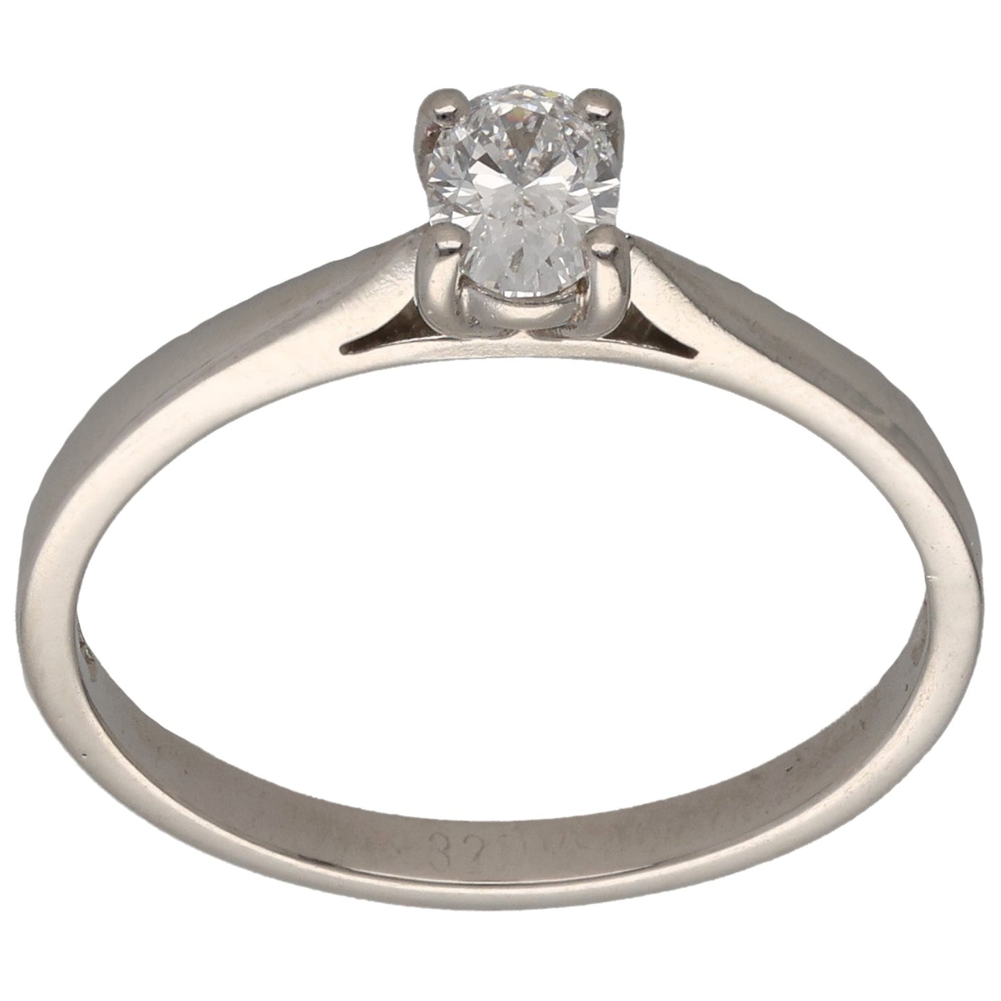 Platinum 0.22ct Diamond Solitaire Ring Size O