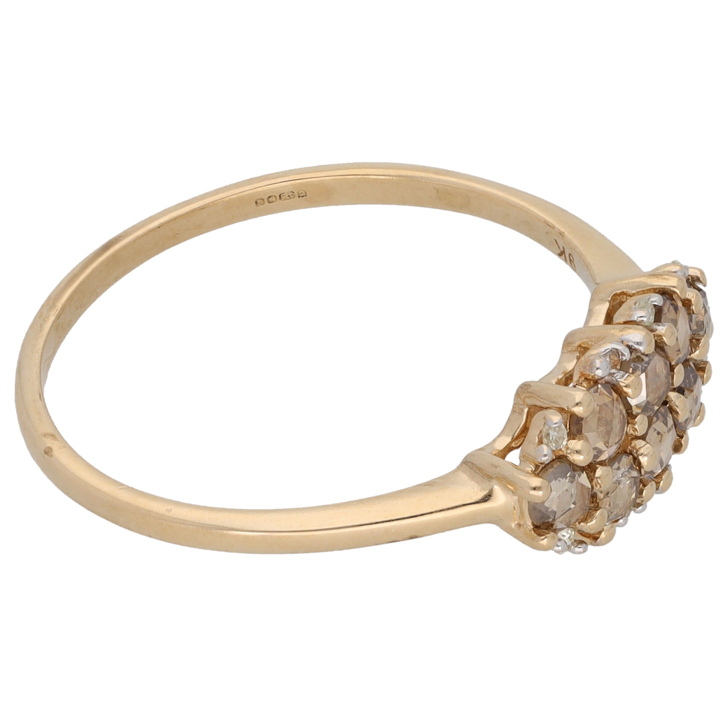 9ct Gold 0.84ct Diamond Dress/Cocktail Ring Size U