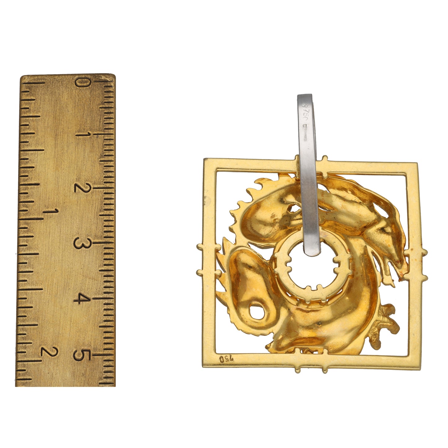 18ct Gold 0.17ct Diamond Dragon Pendant