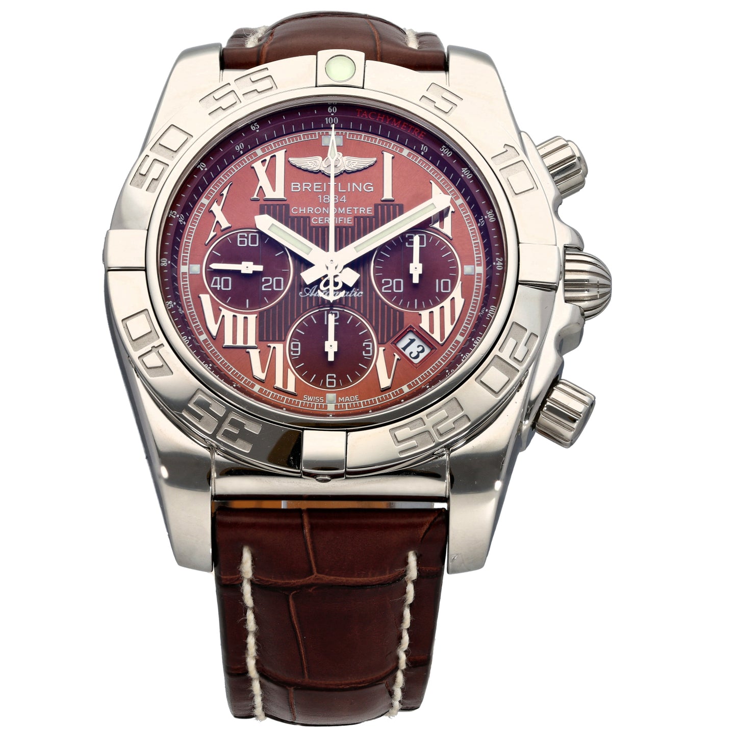 Breitling Chronomatic AB0110 44mm Stainless Steel Watch