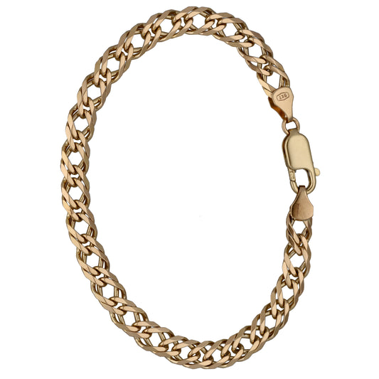 9ct Gold Double Curb Bracelet