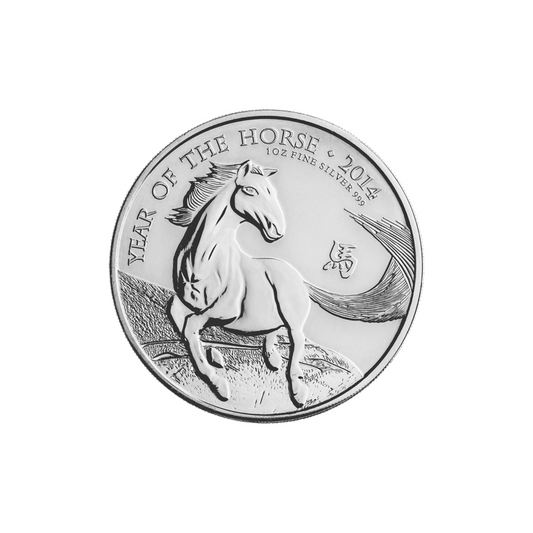 Fine Silver Queen Elizabeth II 1oz Lunar Year of the Horse Coin 2014