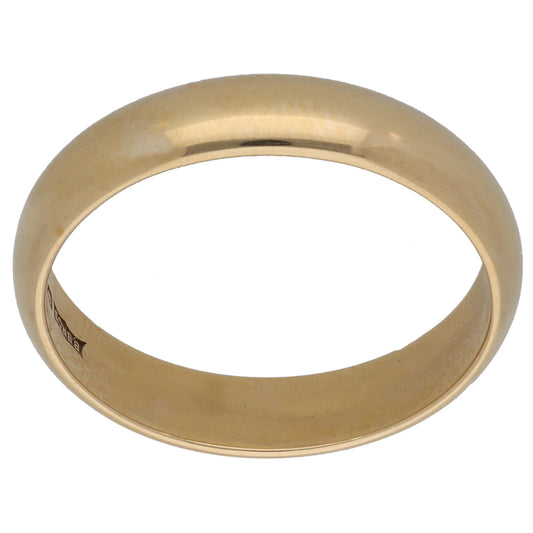 9ct Gold Plain Wedding Ring Size P