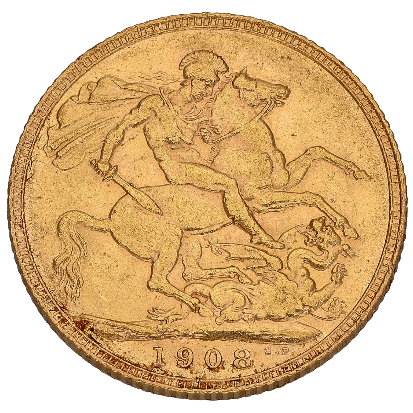 22ct Gold King Edward VII Full Sovereign Coin 1908