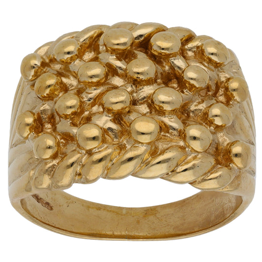 9ct Gold Keeper Ring Size T