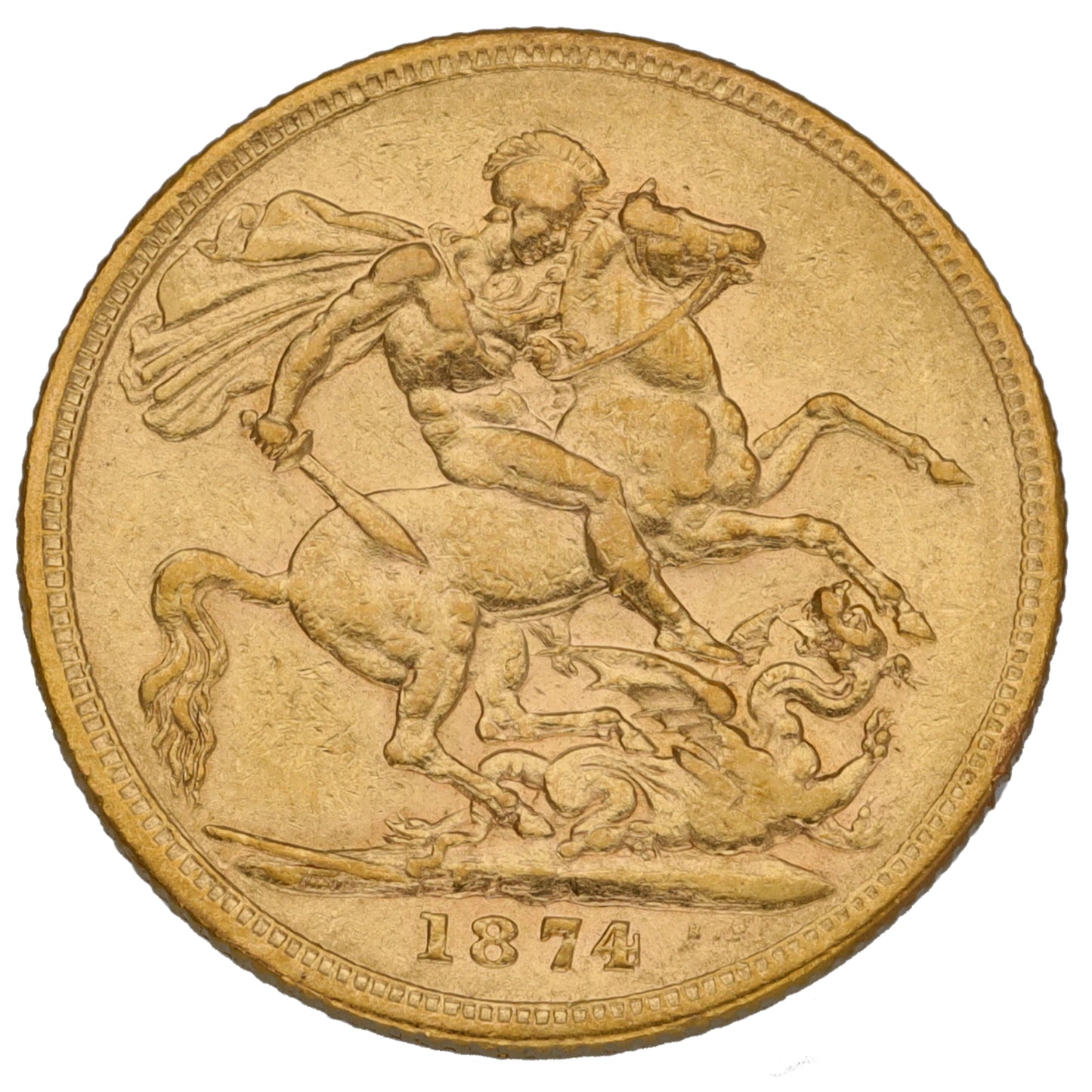 22ct Gold Queen Victoria Full Sovereign Coin 1874