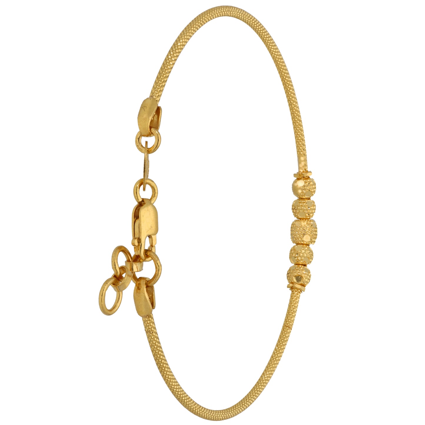 New 22ct Gold Bead Bangle Bracelet