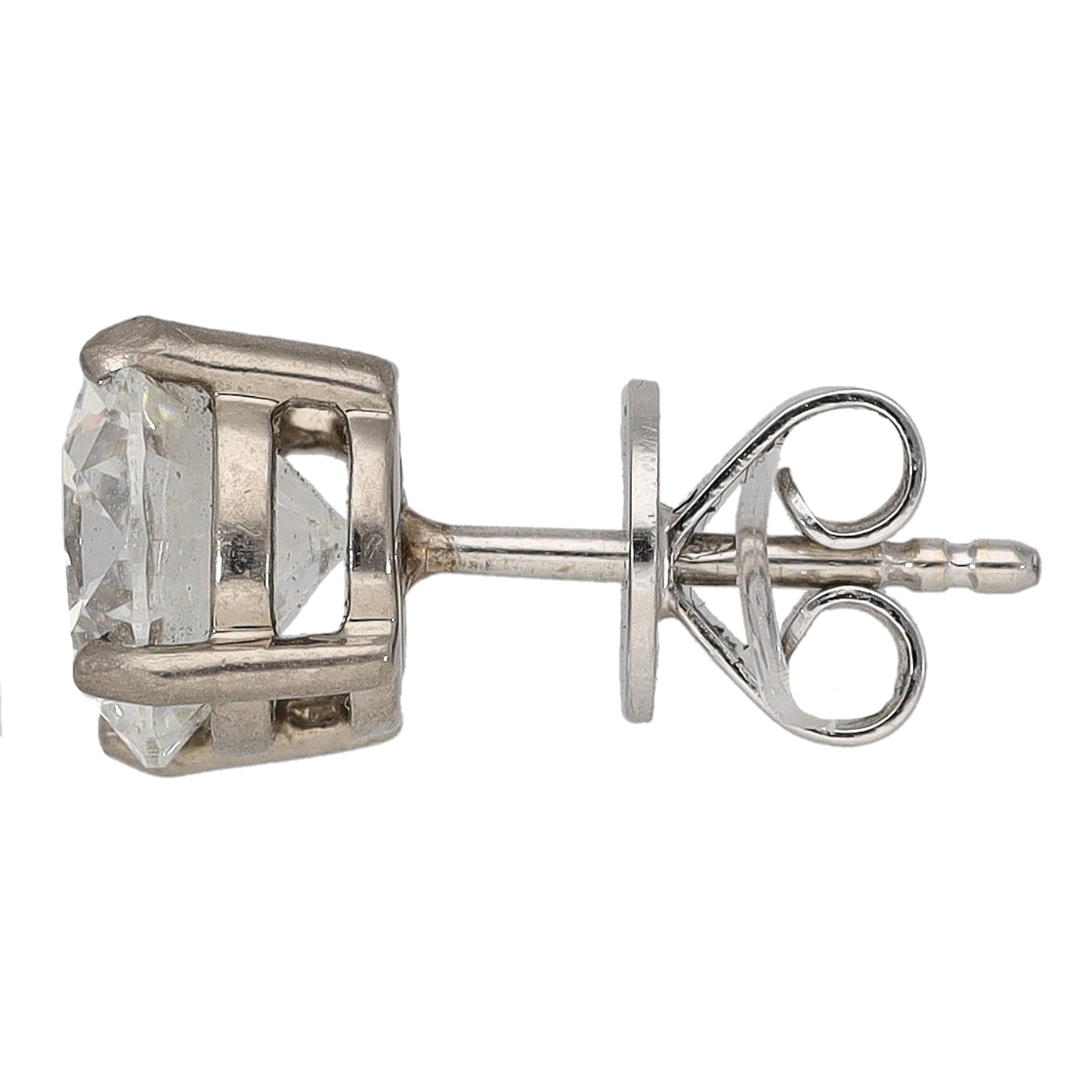 18ct White Gold 1.58ct Laboratory-Grown Diamond Solitaire Earring