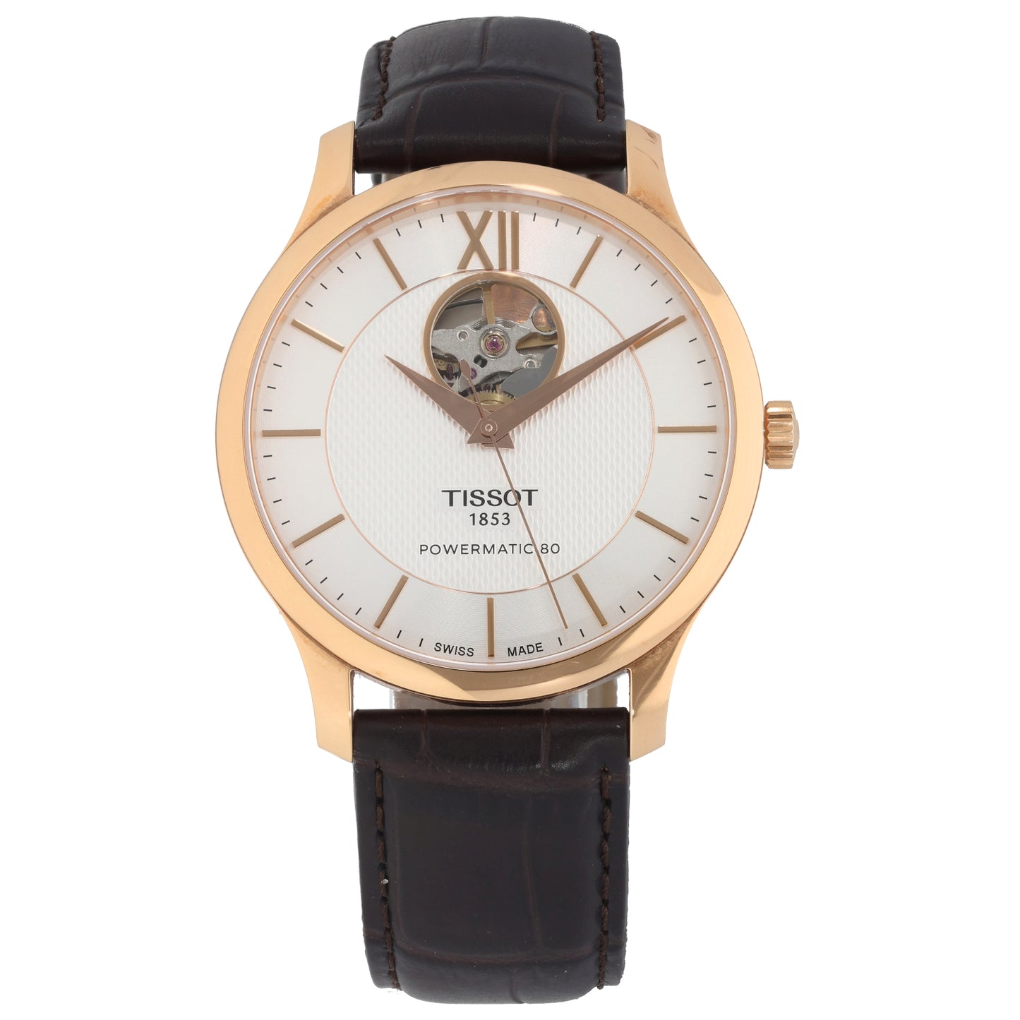 Tissot Tradition Open Heart T063907 A 40mm Gold Plated Watch
