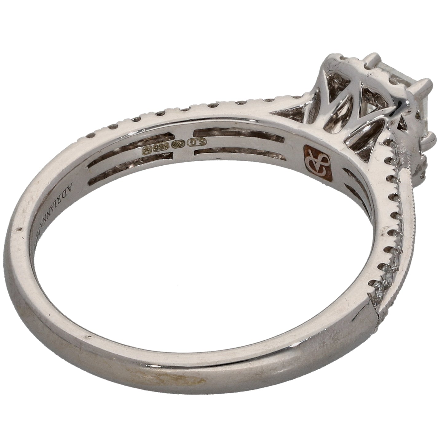 14ct White Gold 0.75ct Diamond Dress/Cocktail Ring Size P