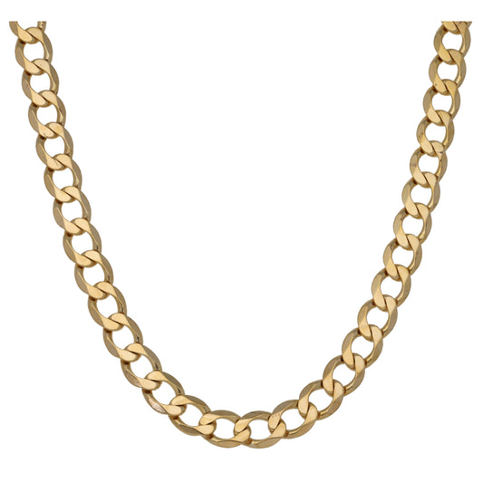 9ct Gold Curb Chain 22"