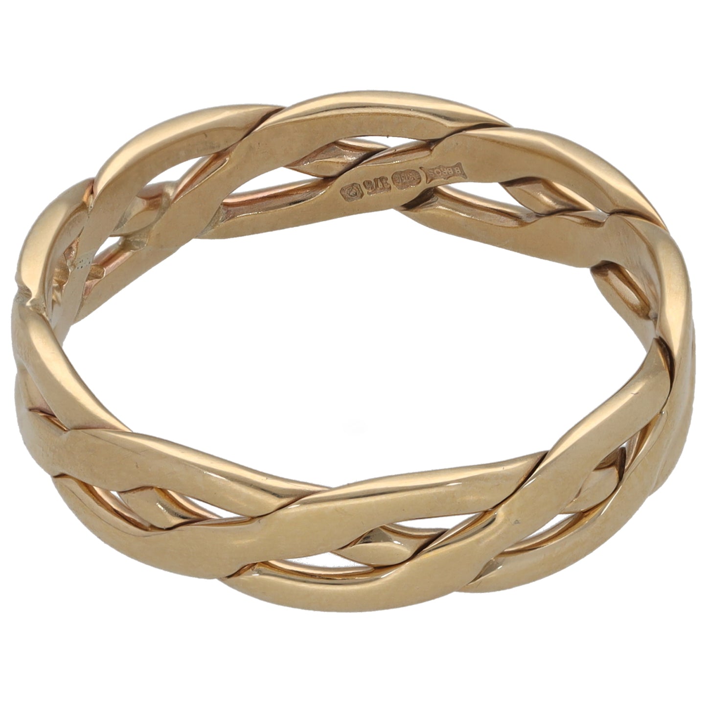 9ct Gold Patterned Wedding Ring Size Y