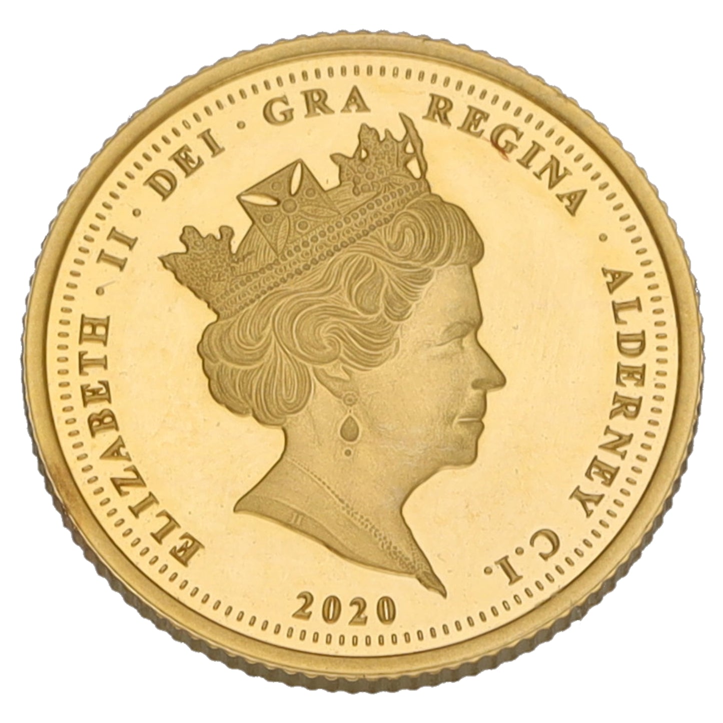 22ct Gold Queen Elizabeth II VE-Day 75 Years Quarter Sovereign Coin 2020