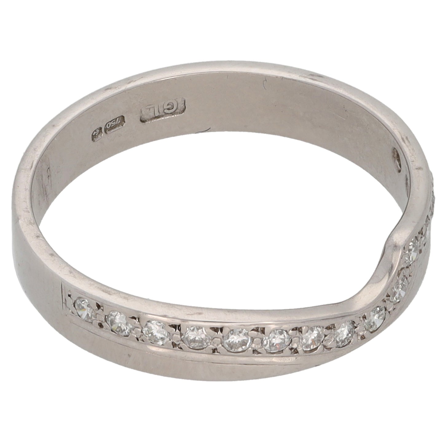 18ct White Gold 0.30ct Diamond Alternative Ring Size N