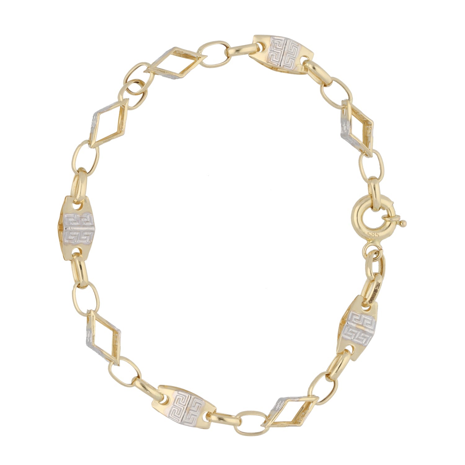 14ct Bicolour Gold Fancy Bracelet
