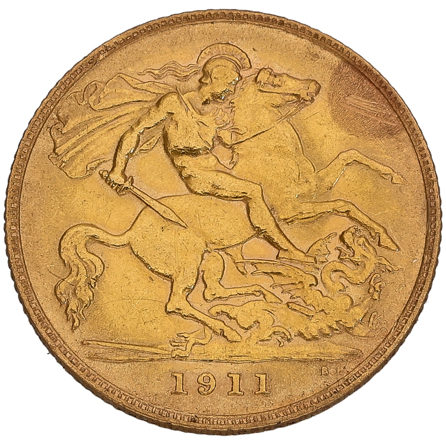 22ct Gold King George V Half Sovereign Coin 1911