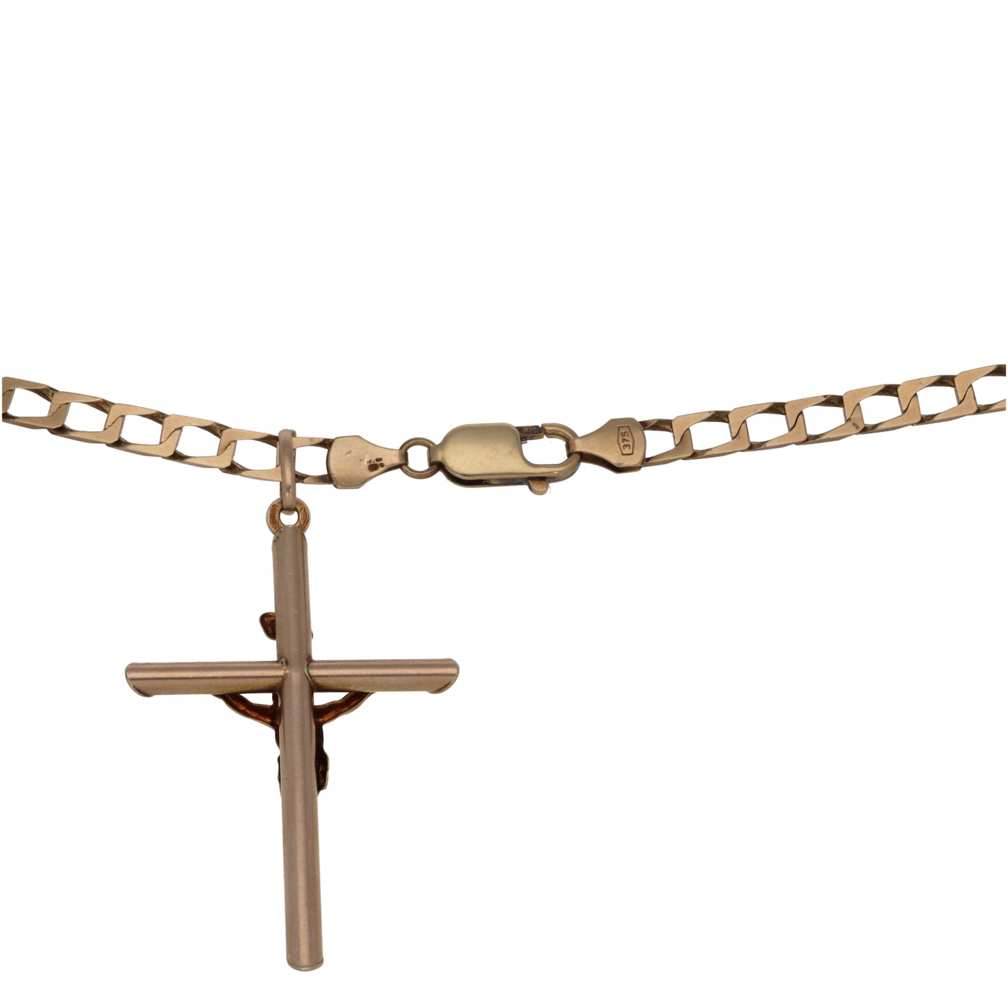 9ct Gold Crucifix Pendant With Chain