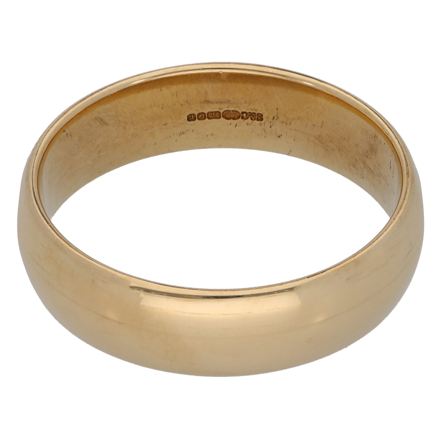 9ct Gold Plain Wedding Ring Size U