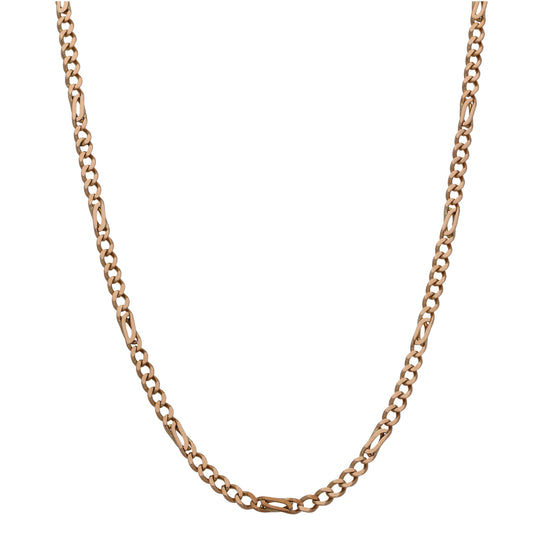 9ct Rose Gold Figaro Chain 22"