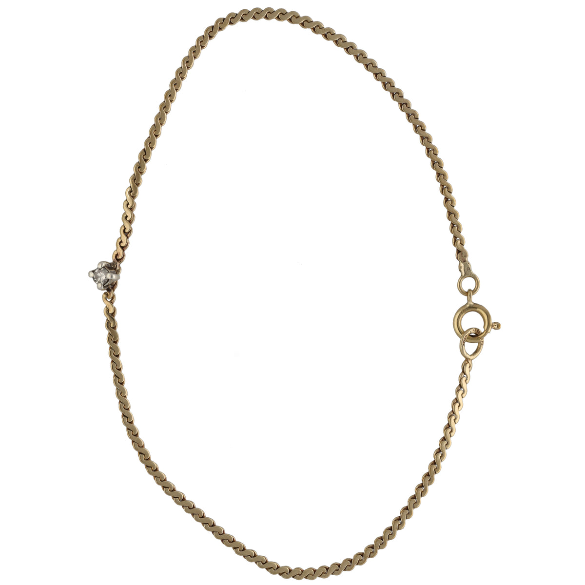 9ct Gold 0.05ct Diamond Fancy Bracelet