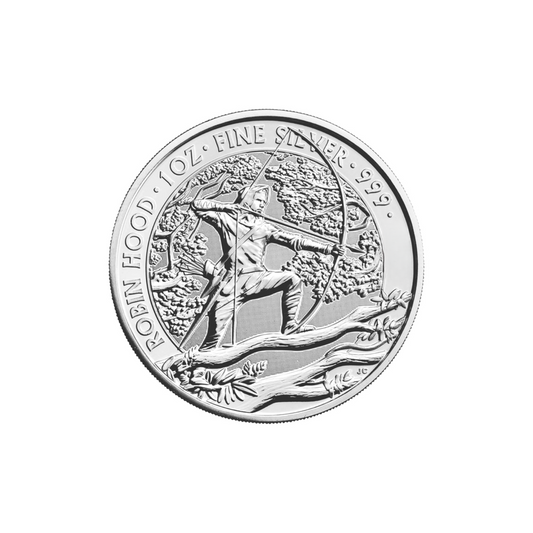 Fine Silver King Charles III 1oz Myths & Legends 'Robin Hood' Coin - Various Dates