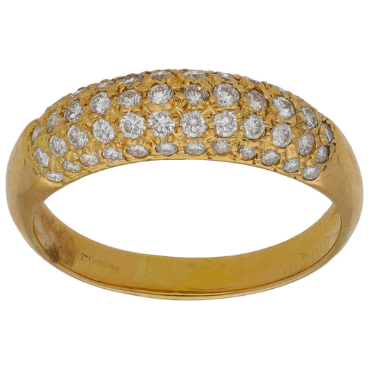 18ct Gold 0.48ct Diamond Dress/Cocktail Ring Size Q