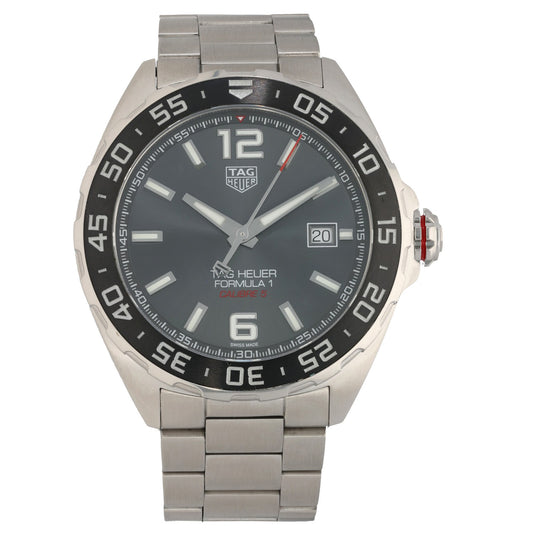 Tag Heuer Formula 1 WAZ2011, grey dial watch with black bezel