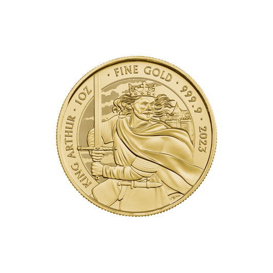 24ct Gold Queen Elizabeth II 1oz King Arthur Coin 2023