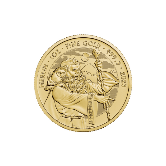 24ct Gold King Charles III 1oz Merlin Coin 2023