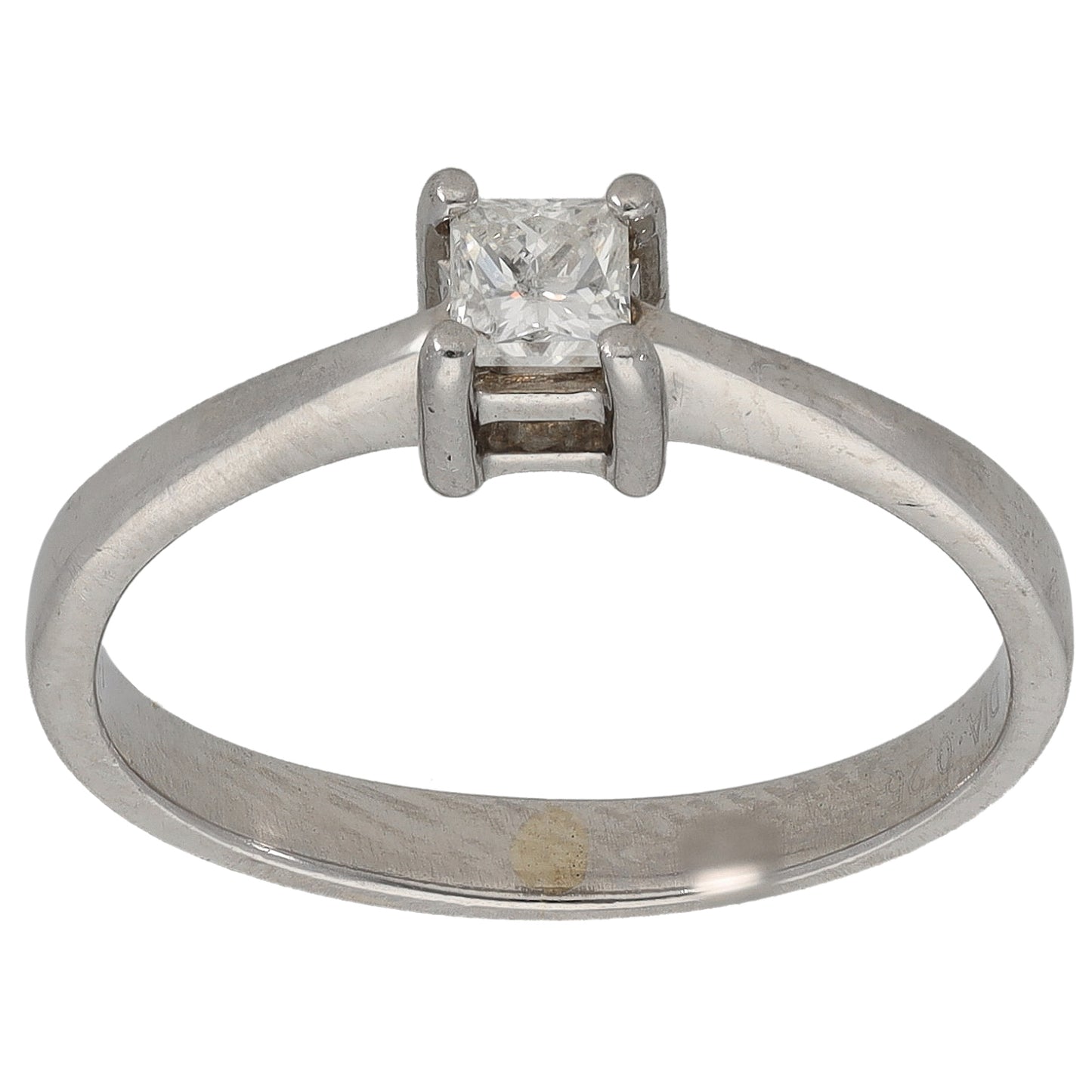 Platinum 0.25ct Diamond Solitaire Ring Size L