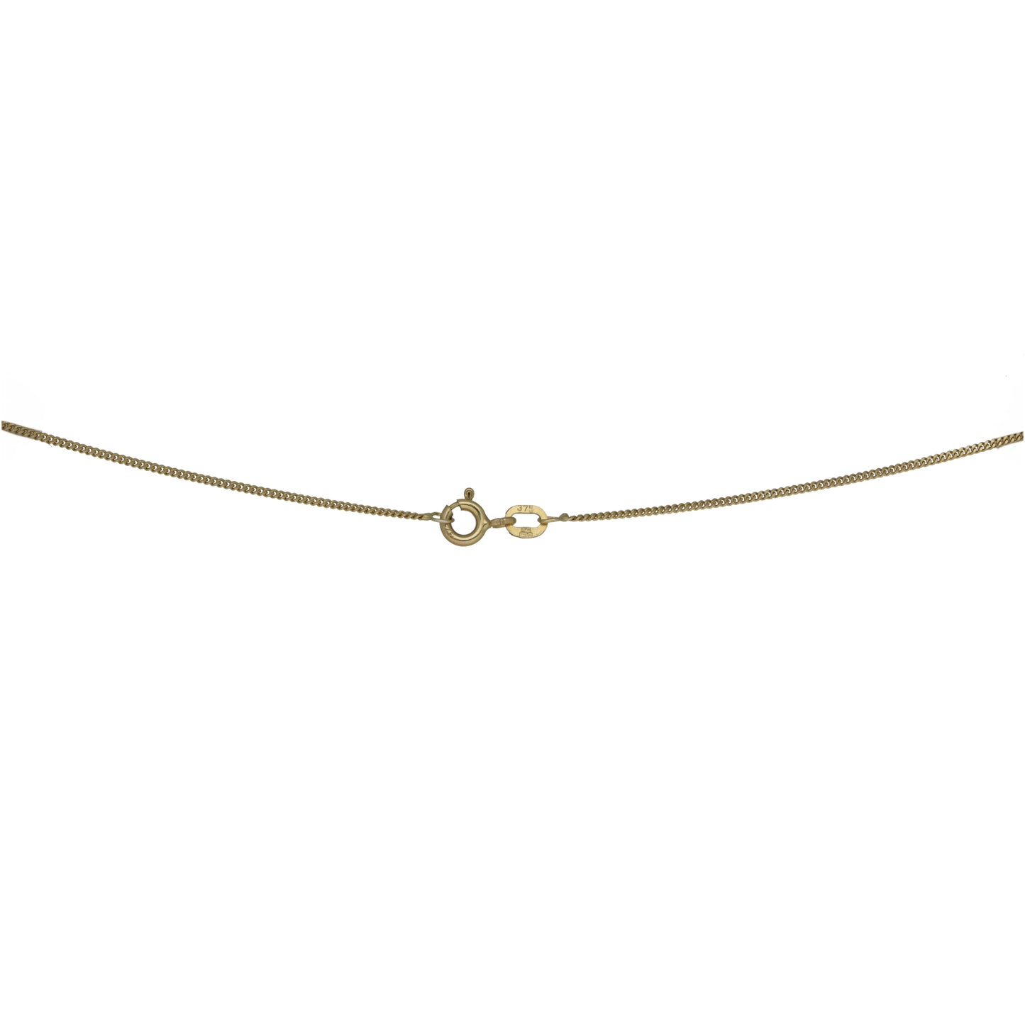 9ct gold fine chain necklace with spring-ring clasp