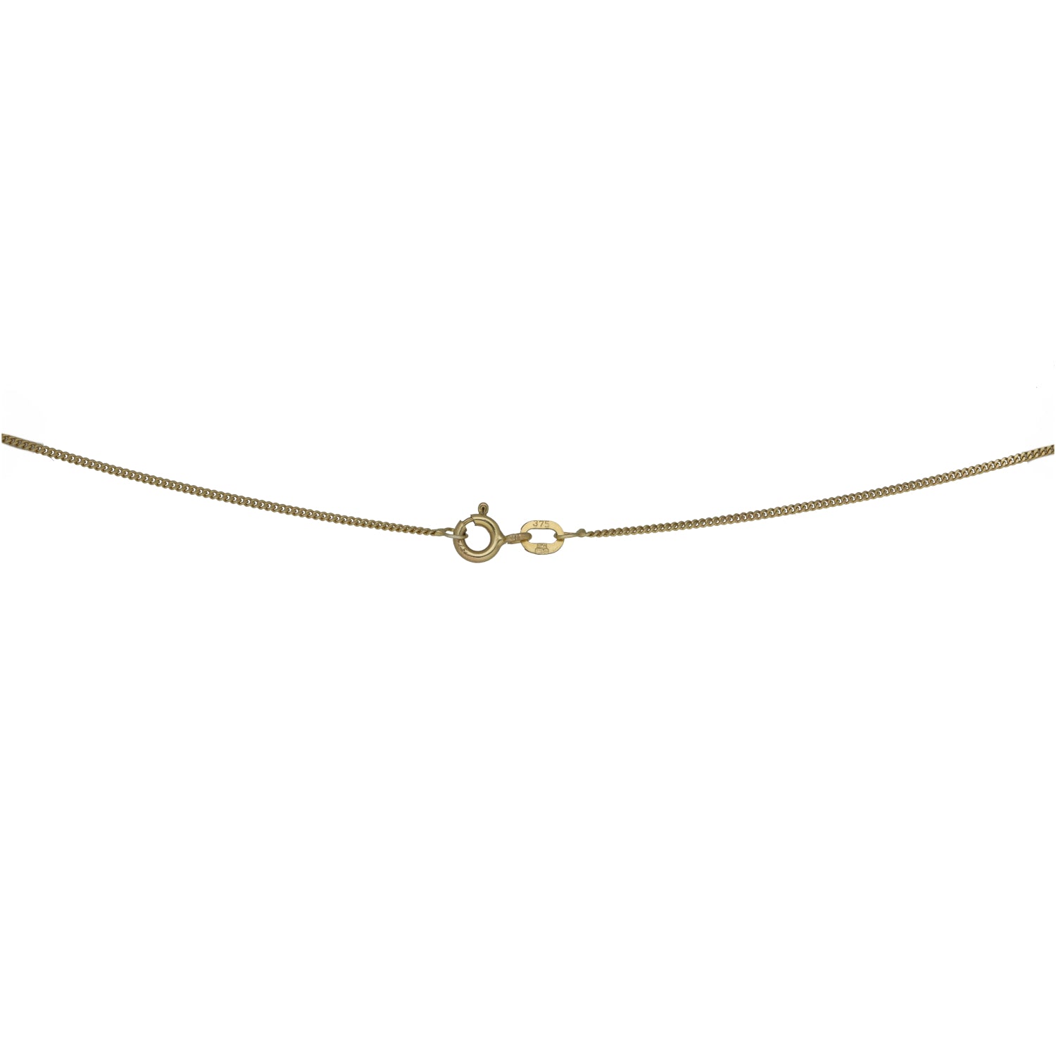 9ct gold fine chain necklace with spring-ring clasp