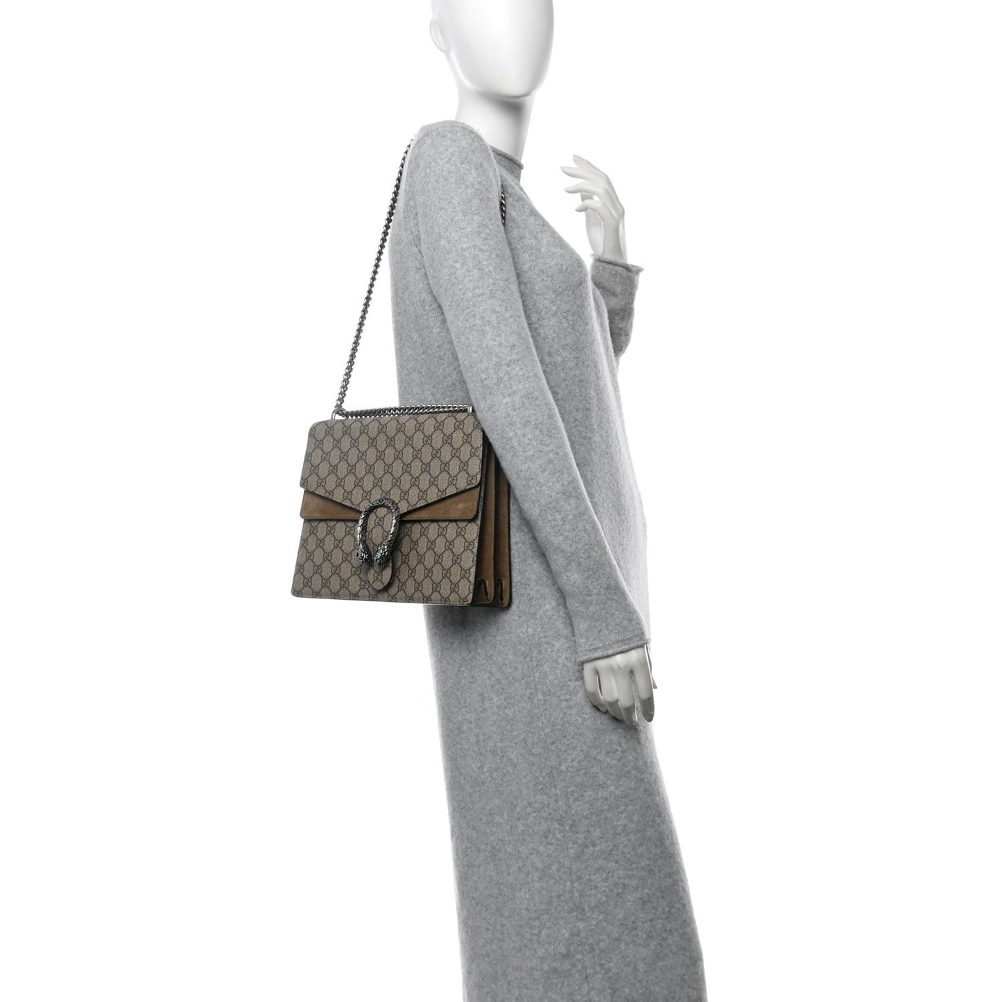 Gucci Dionysus Medium GG Supreme Coated Canvas Bag - Beige