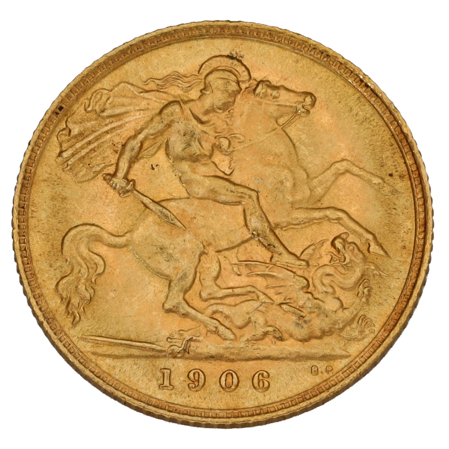 22ct Gold King Edward VII Half Sovereign Coin 1906