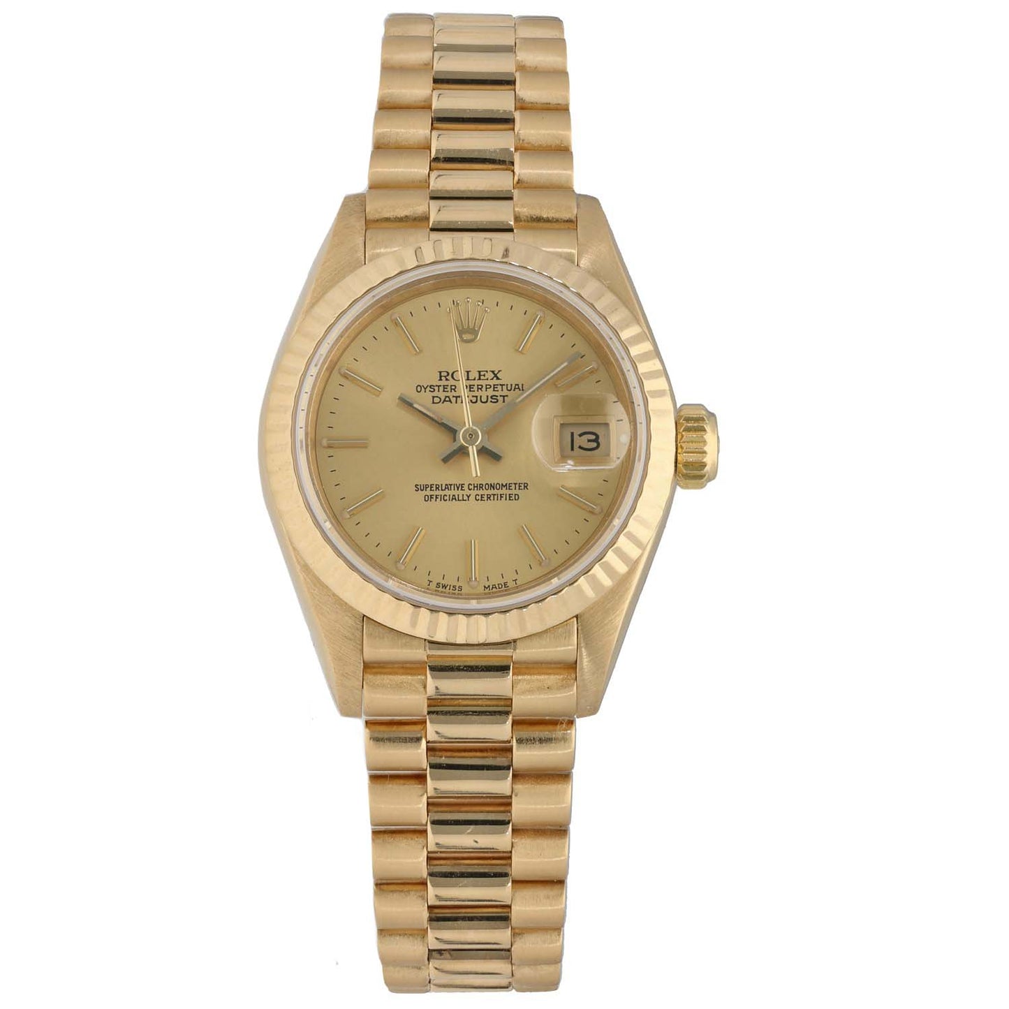 Rolex Lady Datejust 69178 26mm Gold Watch
