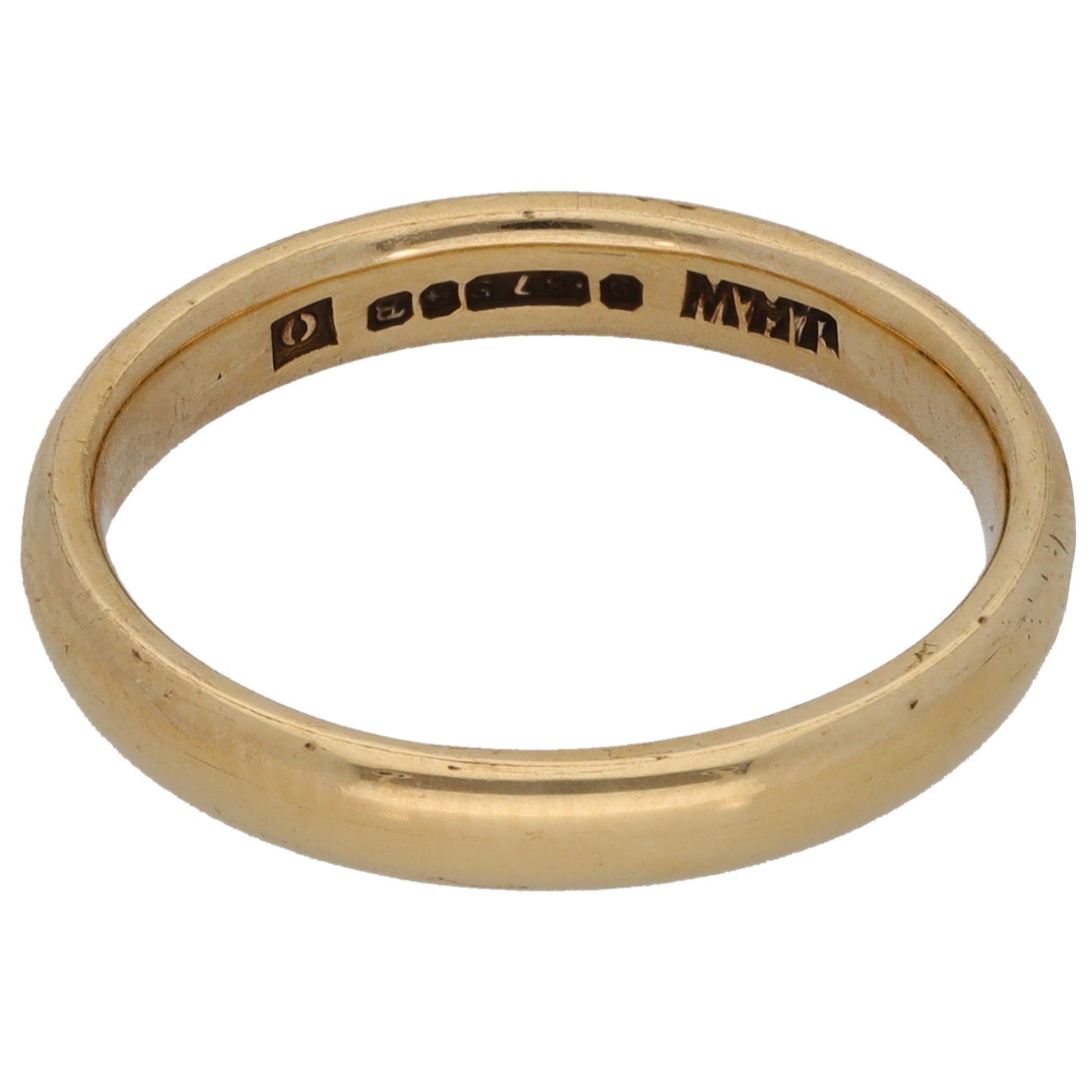 9ct Gold Plain Wedding Ring Size L