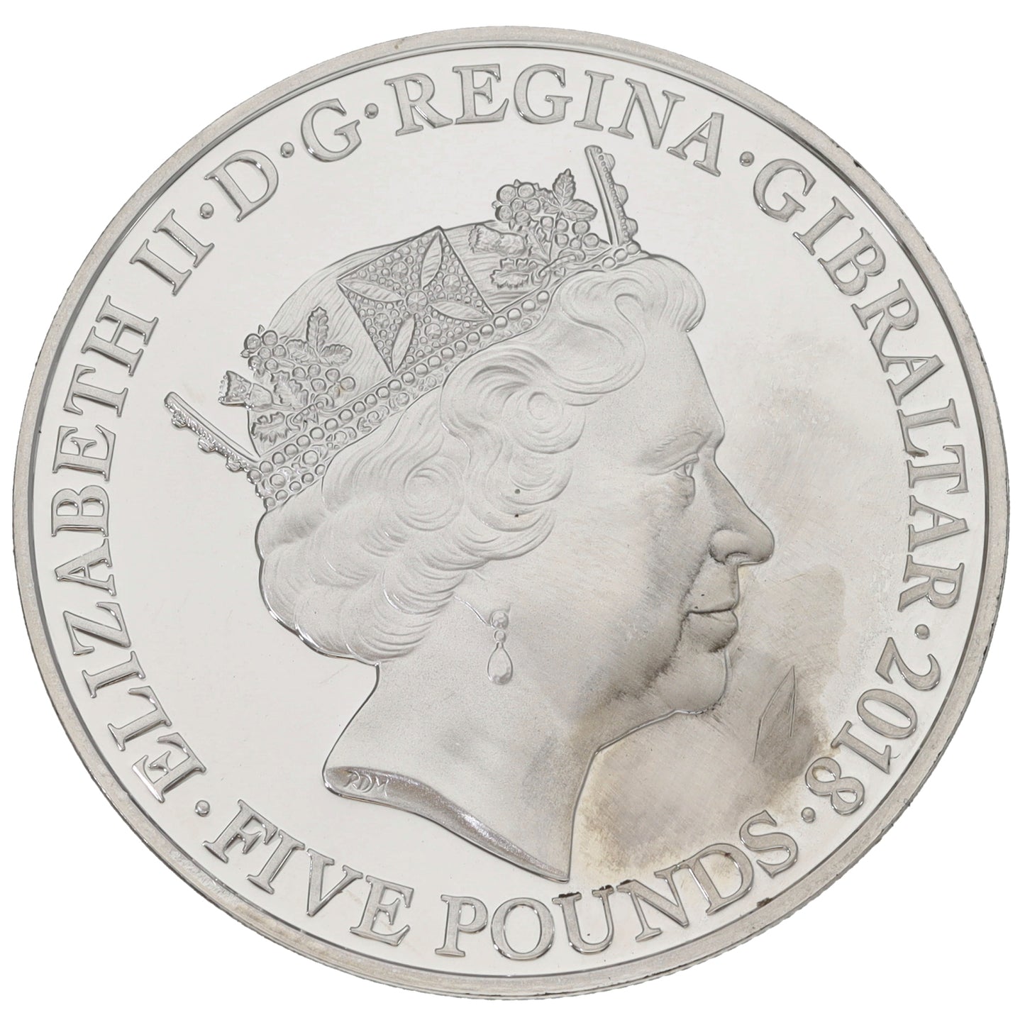 Sterling Silver HRH Prince Louis Of Cambridge Five Pounds Coin 2018