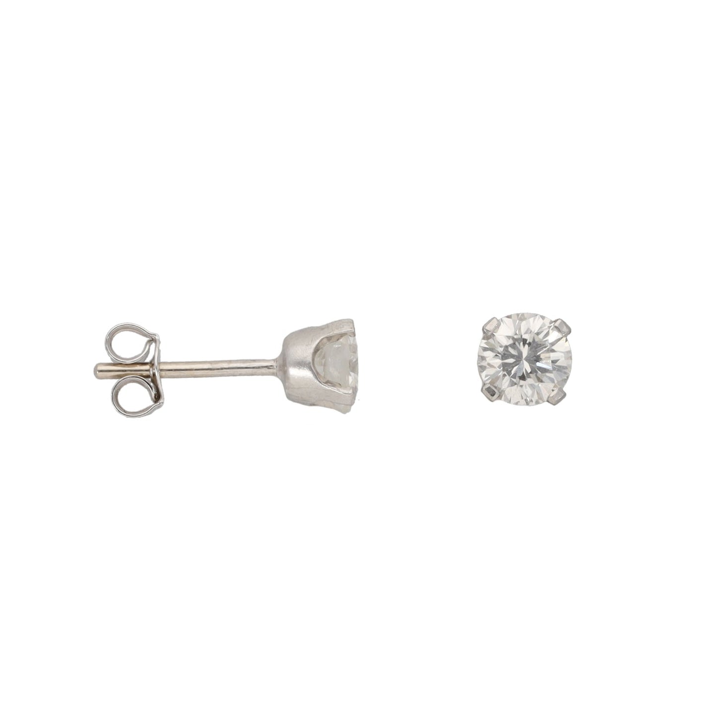 9ct White Gold 0.80ct Diamond Solitaire Earrings