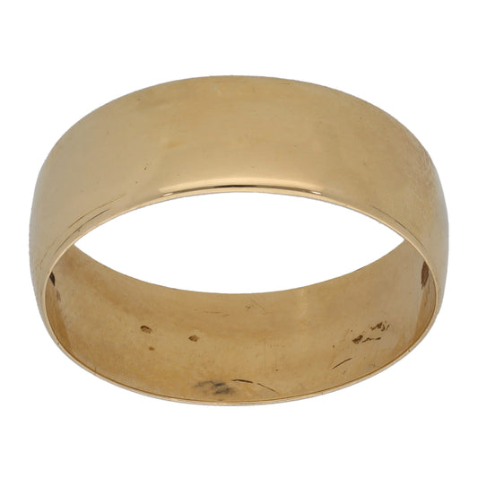 9ct Gold Plain Wedding Ring Size S