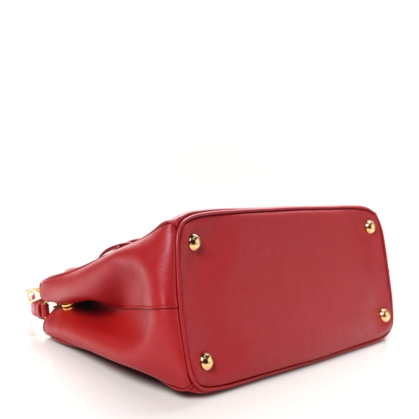 Prada Galleria Double Zip Tote Saffiano Leather Bag - Fuoco