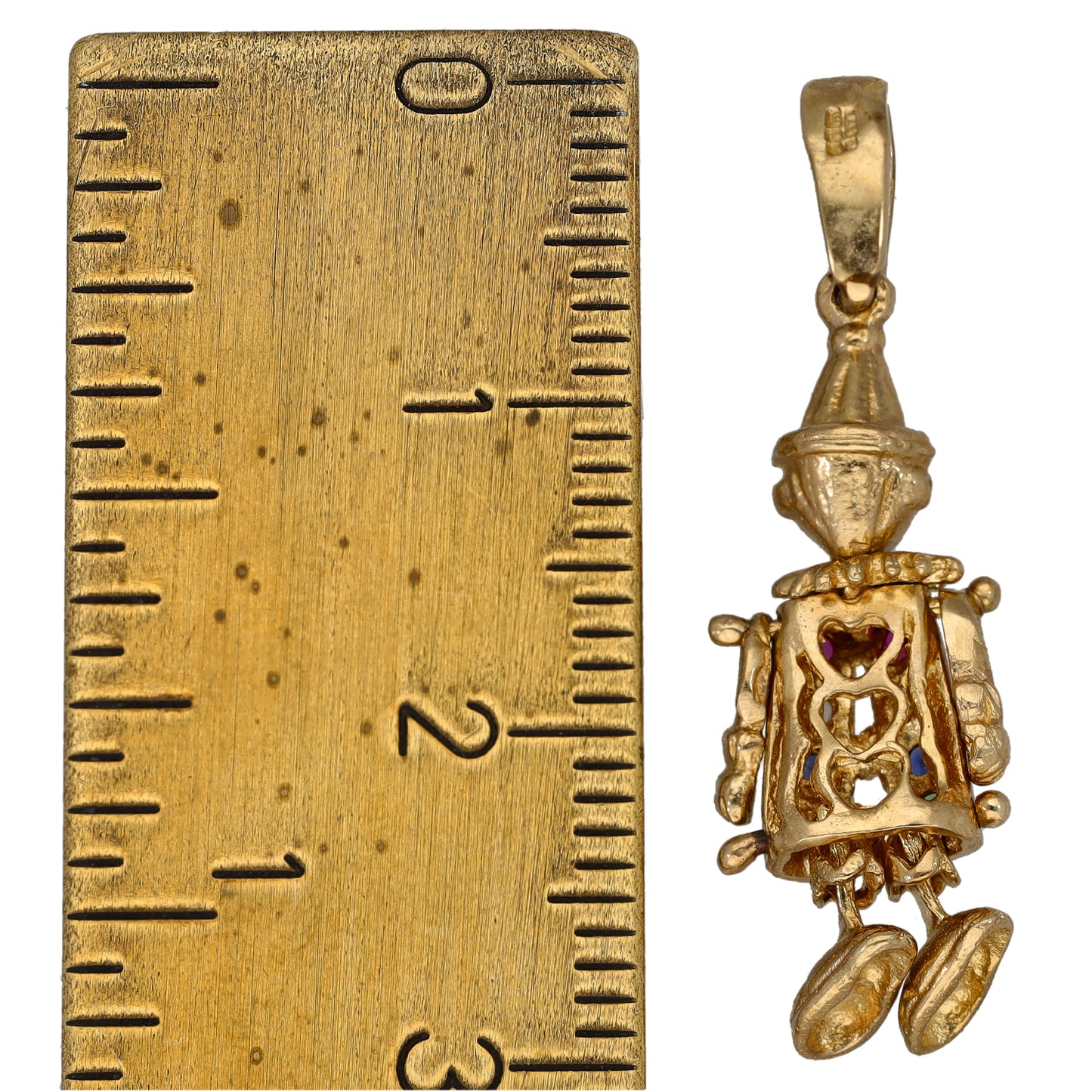 9ct Gold Imitation Clown Pendant