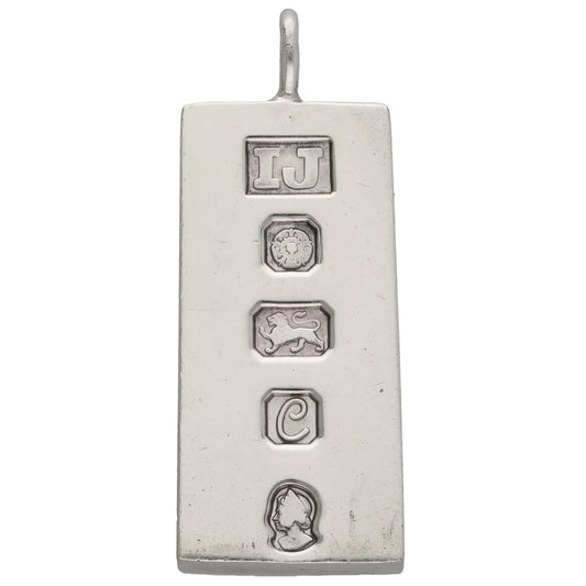Sterling Silver Ingot Pendant