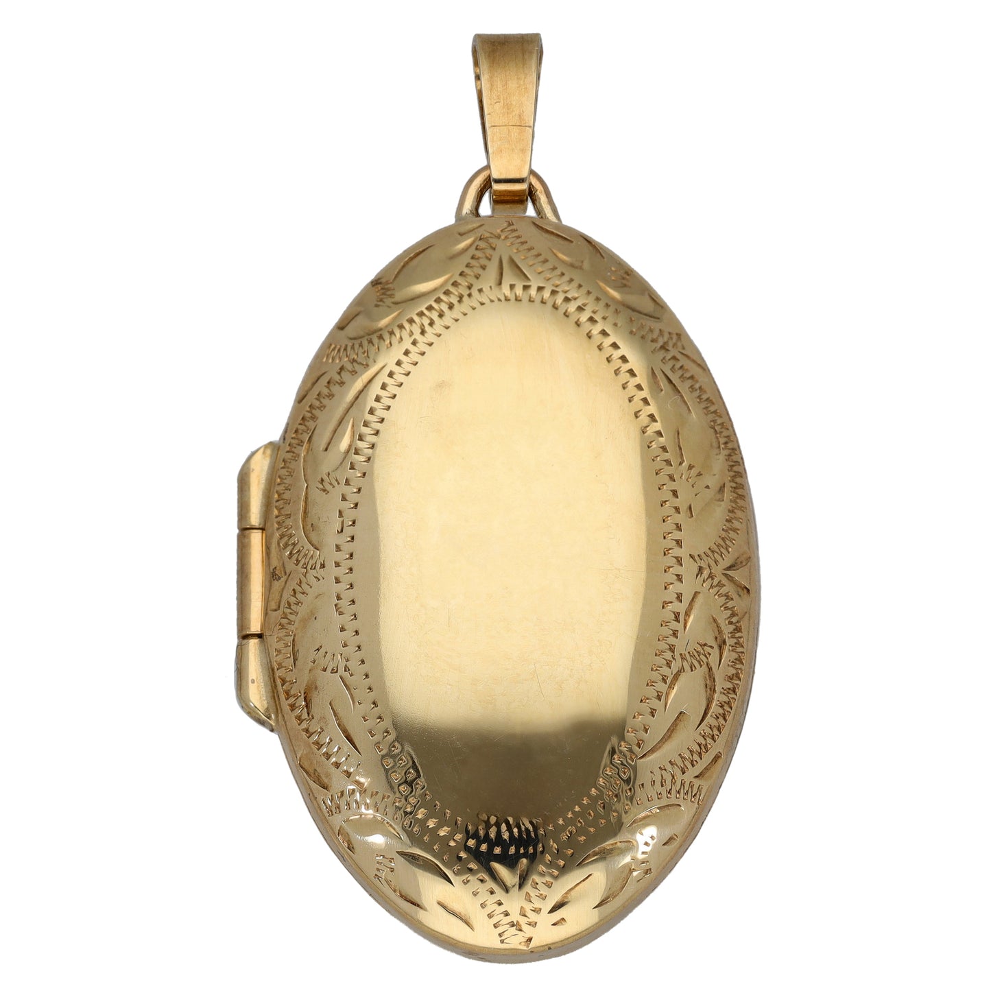 9ct Gold Patterned Locket Pendant