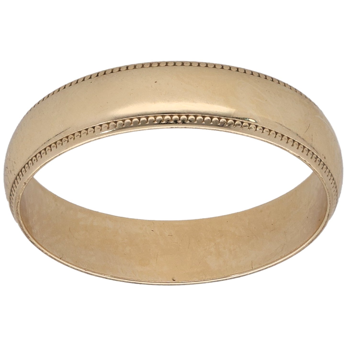 9ct Gold Patterned Wedding Ring Size V