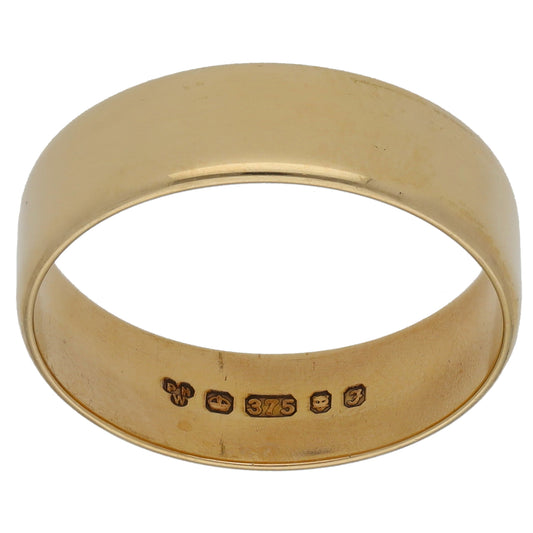 9ct Gold Plain Wedding Ring Size O