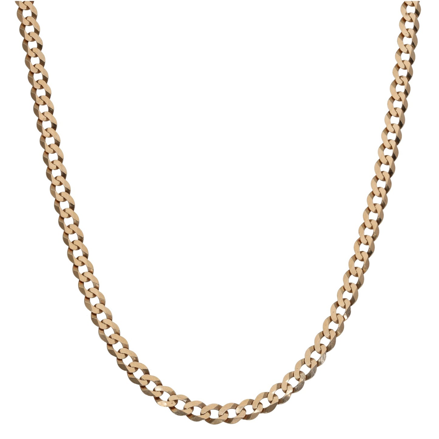 9ct Gold Curb Chain 18"