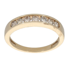 Load image into Gallery viewer, 9ct Gold 0.70ct Diamond Half Eternity Ring Size O
