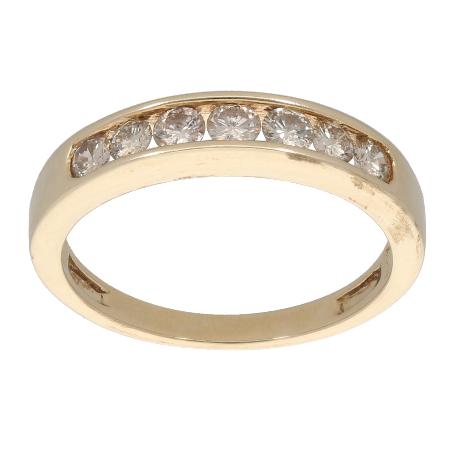 9ct Gold 0.70ct Diamond Half Eternity Ring Size O