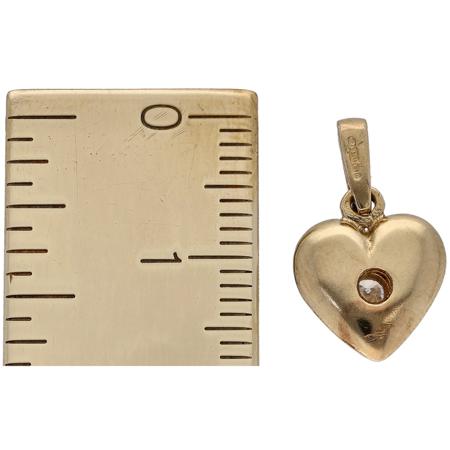 9ct Gold 0.05ct Diamond Heart Pendant